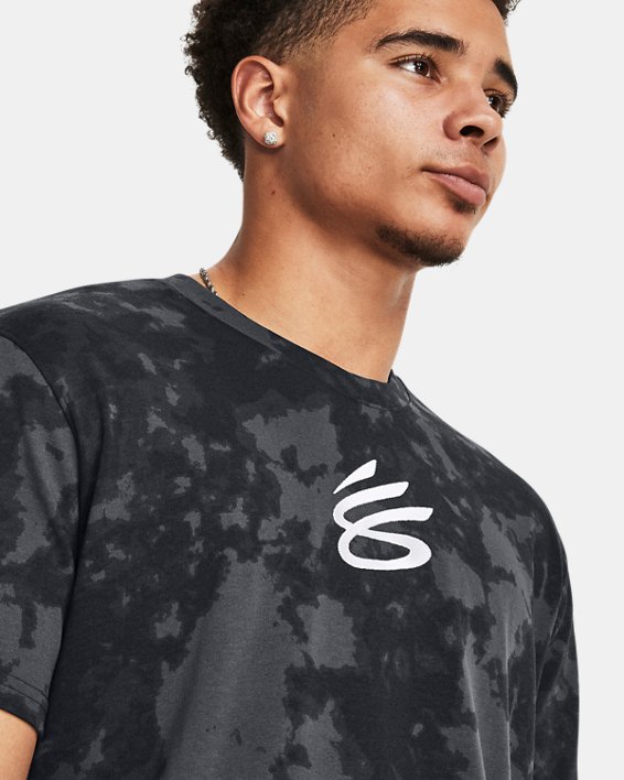 Men's Curry Logo Heavyweight Short Sleeve in Black image number 3